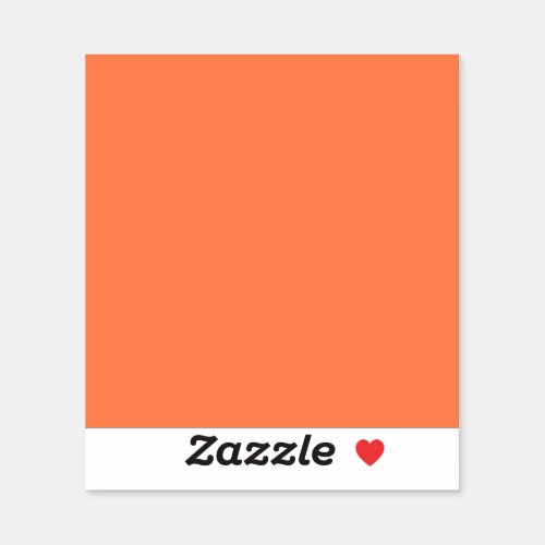 Coral Solid Color Sticker