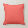 Coral (solid color)  Throw Pillow