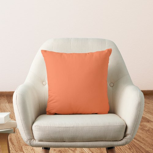 Coral Solid Color Throw Pillow