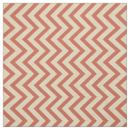 Coral Spice Moods Chevrons Fabric