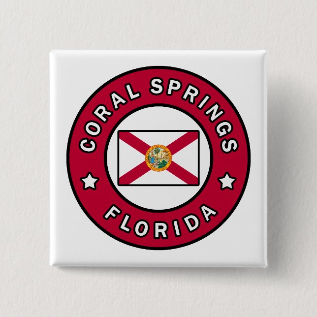 Coral Springs Florida Button (Front)