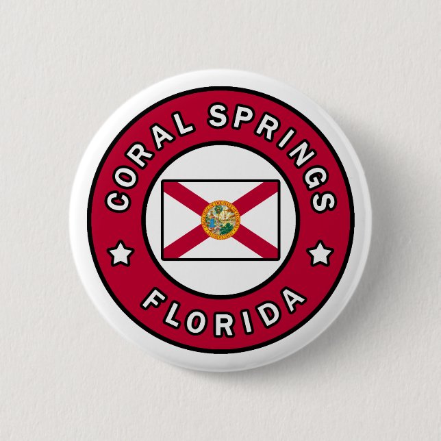 Coral Springs Florida Button (Front)