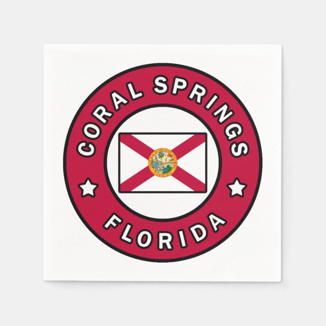 Coral Springs Florida Napkins (Front)