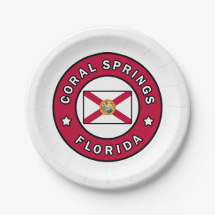 Coral Springs Florida Paper Plates