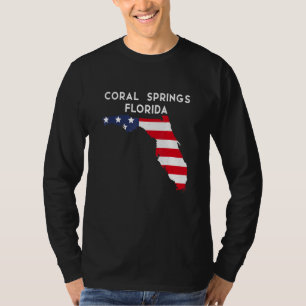 Coral Springs Florida USA State America Travel Flo T-Shirt