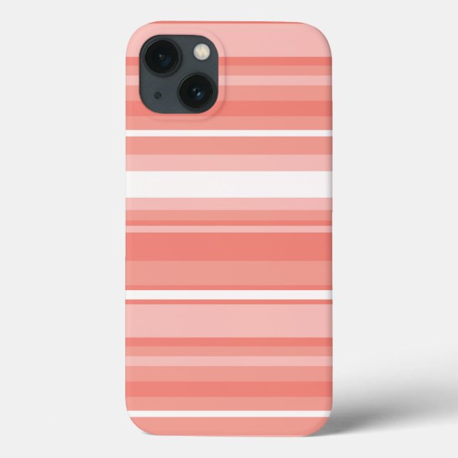 Coral stripes Case-Mate iPhone case (Back)