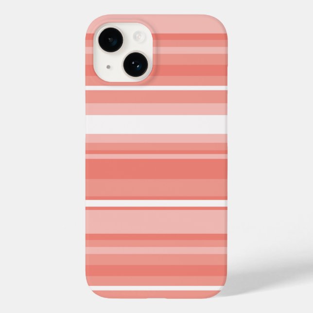 Coral stripes Case-Mate iPhone case (Back)