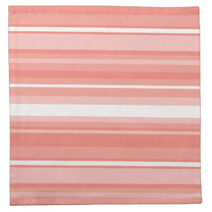 Coral stripes cloth napkin