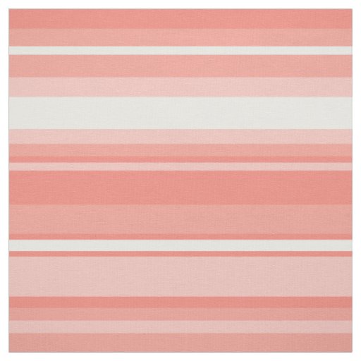 Coral stripes fabric