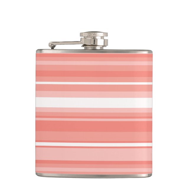 Coral stripes flask (Front)