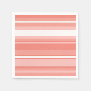 Coral stripes napkins