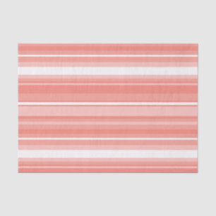 Coral stripes tissue paper
