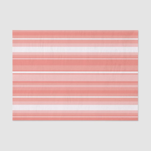 Coral stripes tissue paper (Front)