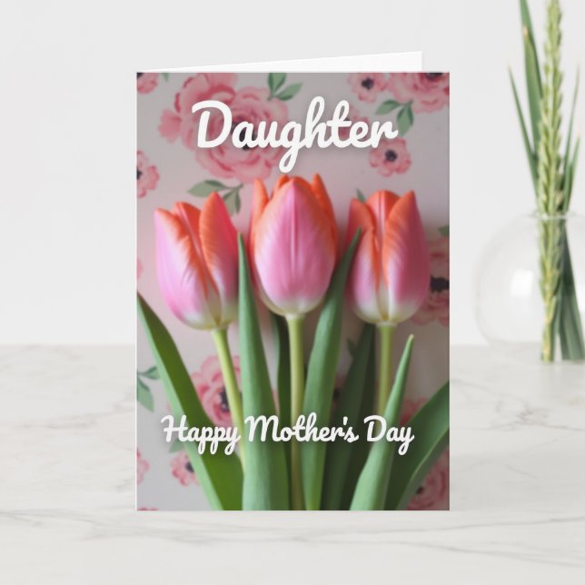 Coral Sunset Mothers Day Card (Front)