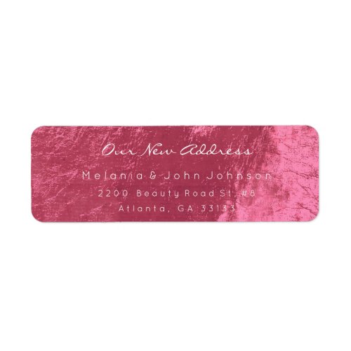 Coral Sweet_Red Pink White New Adress RSVP Label