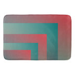 coral teal shades bath mat