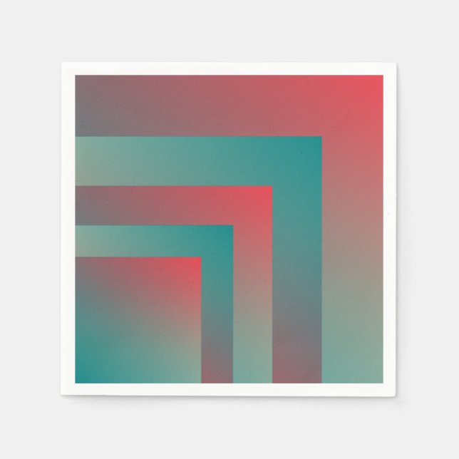 coral teal shades napkins (Front)