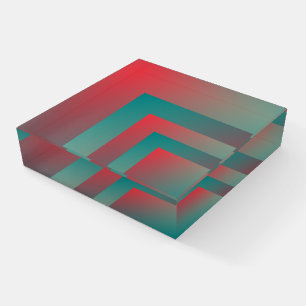 coral teal shades paperweight
