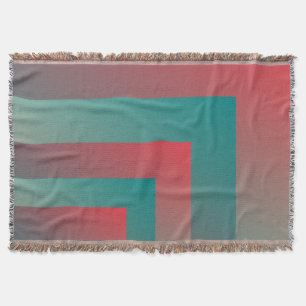 coral teal shades throw blanket