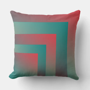 coral teal shades throw pillow