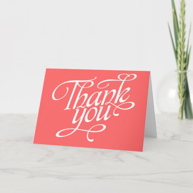 Coral Thank You Cards (Front)