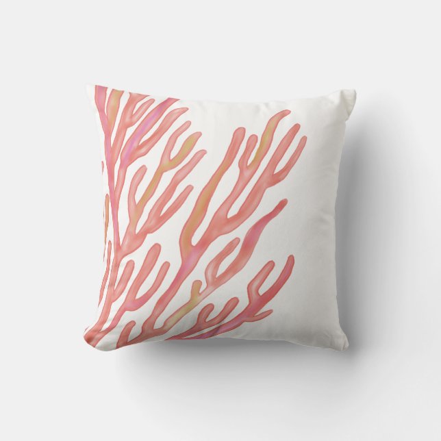Coral Throw Pillow (Front)