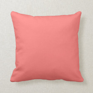 Coral throw pillow