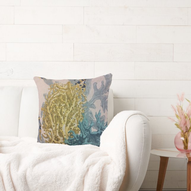 Coral Throw Pillow (Couch)