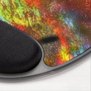 Coral to colored stained texture under raw glass gel mouse pad