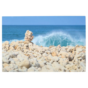 Coral Tower Ocean Waves Oahu Hawaii Metal Print