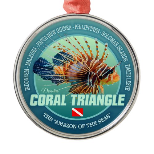 Coral Triangle (c) Metal Ornament