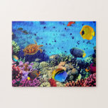 Coral, turtle, and fish 252 piece puzzle<br><div class="desc">Colorful coral,  turtle,  and fish underwater puzzle.</div>