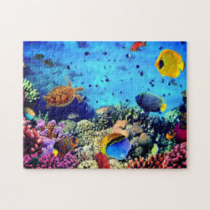 Coral, turtle, and fish 252 piece puzzle
