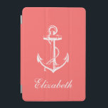 Coral Vintage Anchor Monogram iPad Mini Cover<br><div class="desc">Set sail in style with this nautical vintage anchor iPad case, featuring a timeless maritime design perfect for ocean lovers and seafarers. Personalize it with your name or monogram initials for a custom touch! The classic anchor motif, paired with a rustic, vintage aesthetic, makes this case both stylish and functional....</div>
