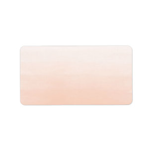 Coral Watercolor Blank Address Label