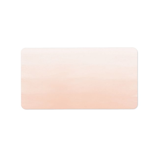 Coral Watercolor Blank Address Label (Front)
