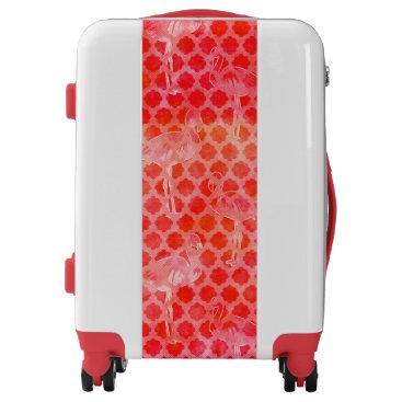 Coral Watercolor Flamingo Moroccan Luggage Coral Watercolor Flamingo Moroccan Luggage