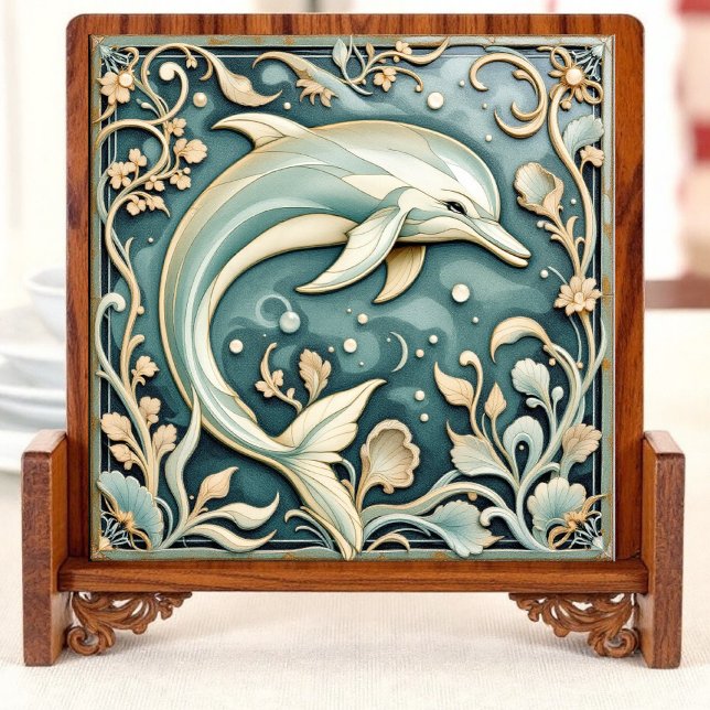 Coral Wave Elegance left Ceramic Tile (Creator Uploaded)