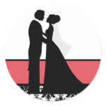 Coral Wedding Couple Seals