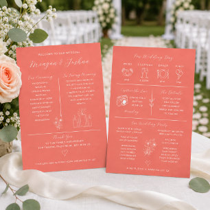 Coral Wedding Infographic Program