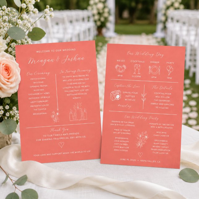 Coral Wedding Infographic Program (Creator Uploaded)