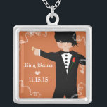 Coral Wedding Ring Bearer Necklace<br><div class="desc"></div>