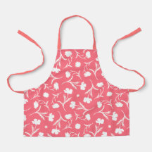 Coral & White Liberty Floral Pattern Cute Girly