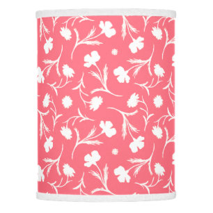 Coral White Liberty Floral Pattern Cute Pink Girly Lamp Shade