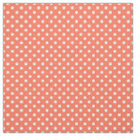 Coral, White Polka Dots Size 1 Small Fabric