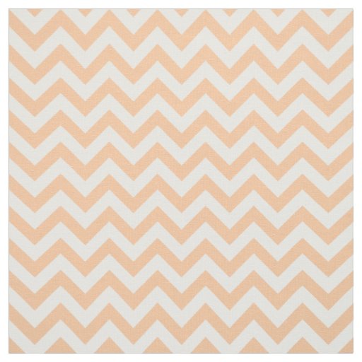 Coral White Trendy Chevron Pattern Fabric