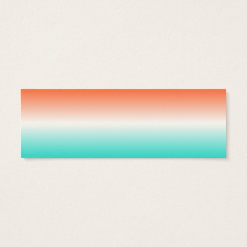 Coral White Turquoise Ombre Business Cards