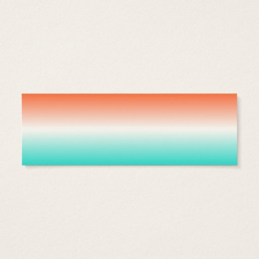 Customizable Coral White Turquoise Ombre Business Cards