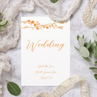 Coral Wildflower Christian Two Are Better Wedding Invitation