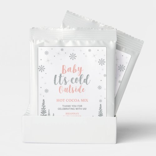 Coral Winter Wonderland Baby Its Cold Outside Hot Chocolate Drink Mix